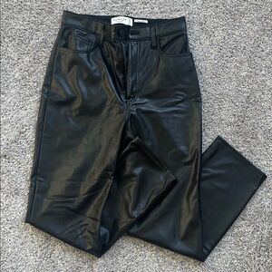 Abercrombie & Fitch Vegan Leather Pants in Black